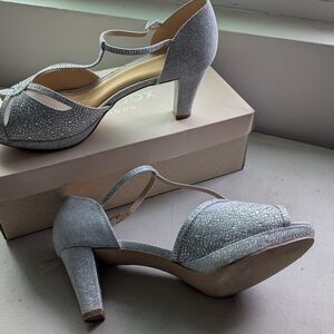 Elegant Silver Women's Heels